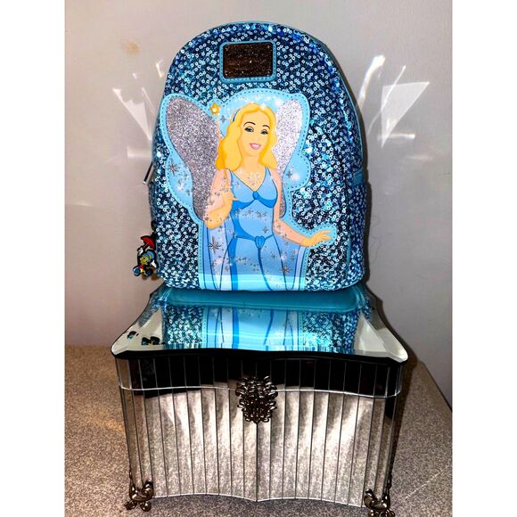 Loungefly Pinocchio Blue Fairy Sequin Backpack & Disney Minnie Ears BUNDLE main image 12
